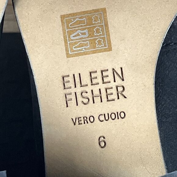 Eileen Fisher Womens Size 6 Bren Ankle Block Heel Black Leather Zip Boots - Picture 10 of 10